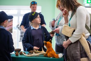 Youth at the at the European Association of Zoos and Aquaria (EAZA) Education Conference, hosted by #NatureForAll partner Chester Zoo in March 2025. showcase a stuffed fox, antlers, pine cones and a nest as part of a hands on demonstration during the European Association of Zoos and Aquaria (EAZA) Education Conference, hosted by #NatureForAll partner Chester Zoo in March 2025.
